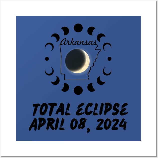 Arkansas Total Eclipse 2024 Wall Art by Total Solar Eclipse